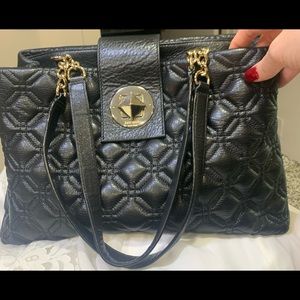 Kate Spade Leather Quilted Astor Court Elena Bag.
